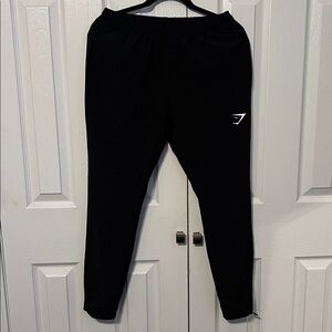 EUC Gymshark Black Performance Zippered Ankle Joggers Size XS